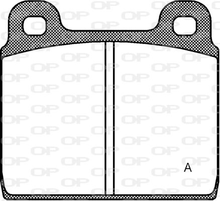 OPEN PARTS Комплект тормозных колодок, дисковый тормоз BPA0002.20
